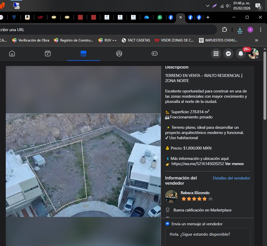 TERRENO IRREGULAR EN RIALTO RESIDENCIAL