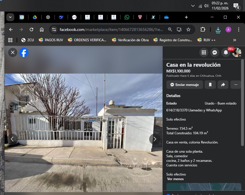 CASA EN VENTA EN COLONIA REVOLUCIÓN