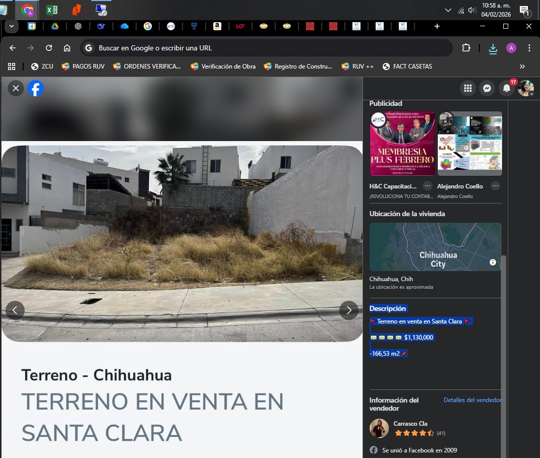 TERRENO EN SANTA CLARA