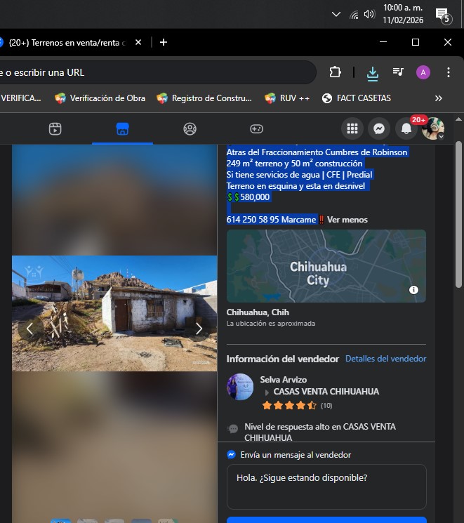 TERRENO EN VENTA CERRO CORONEL