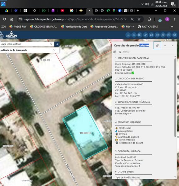 TERRENO AL SUR EN COL. 17 DE JUNIO