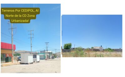 TERRENOS CON SERVICIOS SIN PAVIMENTO AL NORTE DE LA CIUDAD POR CEDIPOL